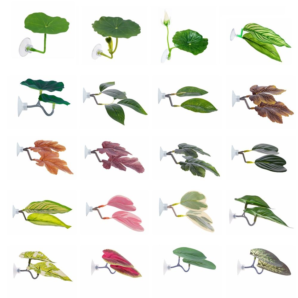 Aquarium Plant Ornament - Daun Teratai Plastik untuk Ikan Cupang/Tempat