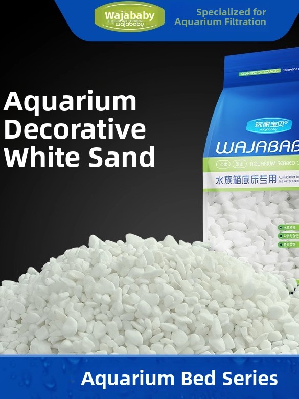 Aquarium Sand White - Pasir Akuarium Putih, Dekorasi Bot, Batu