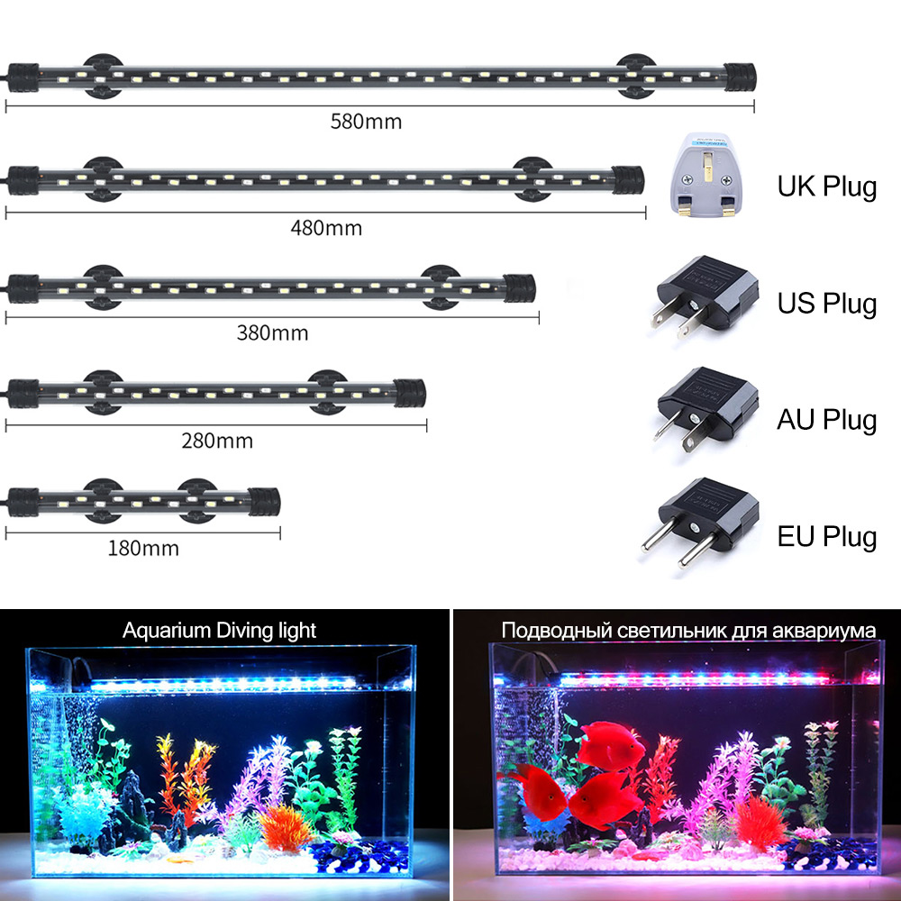 Aquarium Plant Ornament - Lampu Akuarium LED 90-260V Lampu Klip