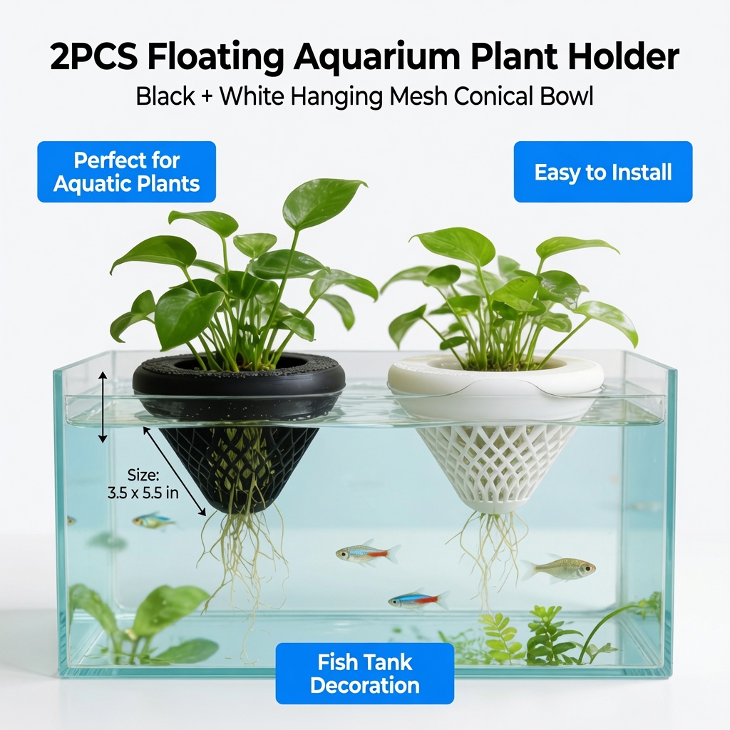 2 Buah Tempat Tanaman Akuarium - Aquarium Plant Ornament ulasan dan harga
