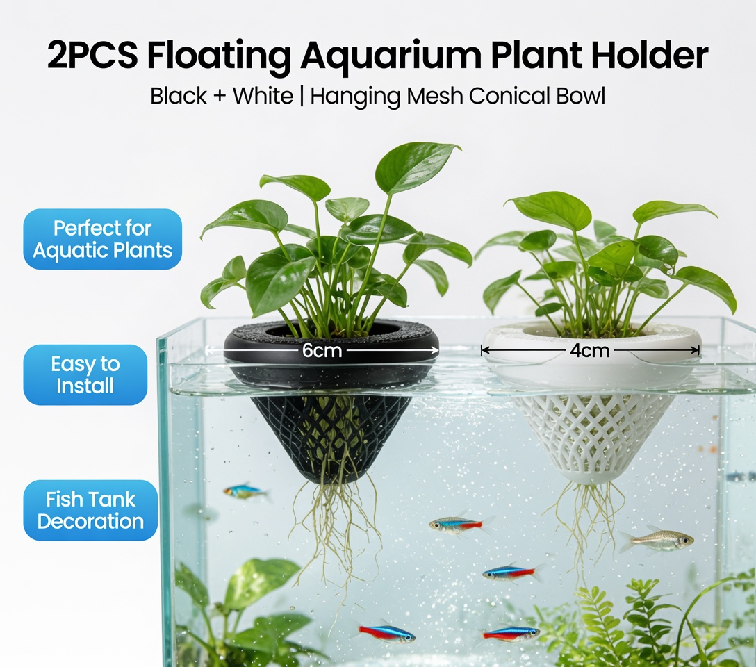 2 Buah Tempat Tanaman Akuarium - Aquarium Plant Ornament ulasan dan harga