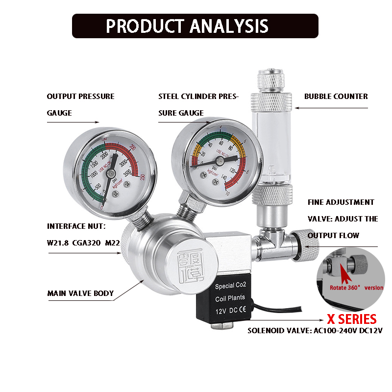 Katup solenoid akuarium, regul - Planted Aquarium Equipment ulasan dan harga