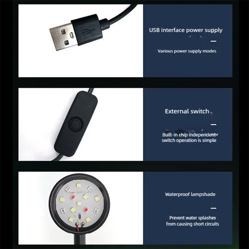 Lampu Klip Akuarium LED USB Tr - Aquarium Plant Ornament ulasan dan harga