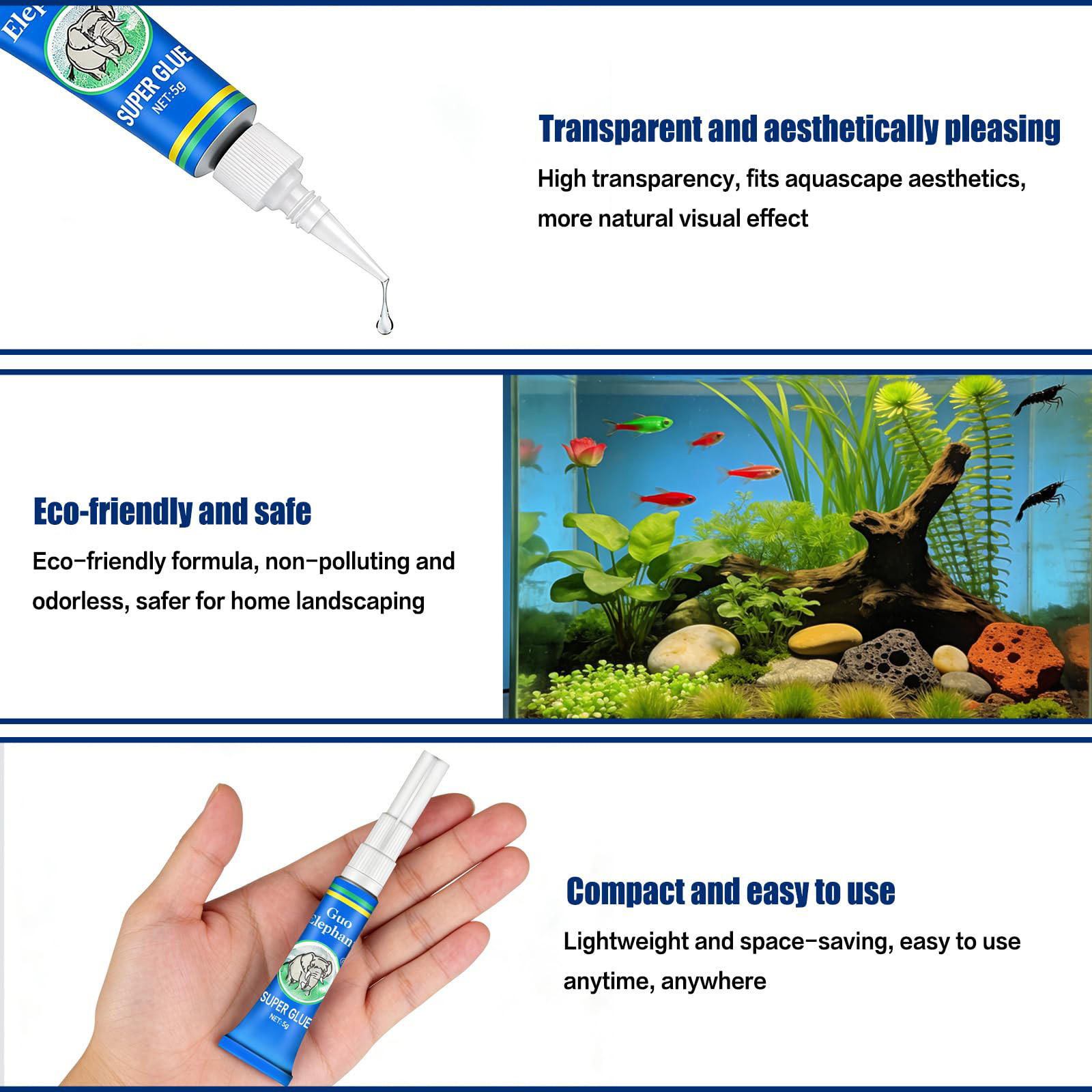 Lem Akuarium Instan untuk Tana - Aquarium Plant Glue Gel ulasan dan harga