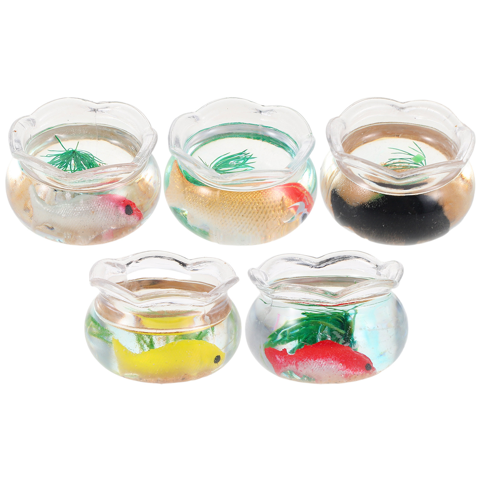5Pcs Akuarium Miniatur Bentuk  - Aquarium For Planted Tank ulasan dan harga